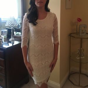 White lace dress from Papaya